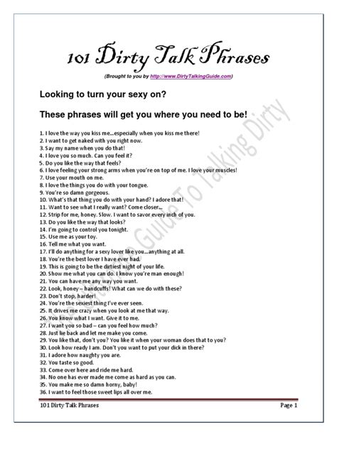 best dirty talk phrases